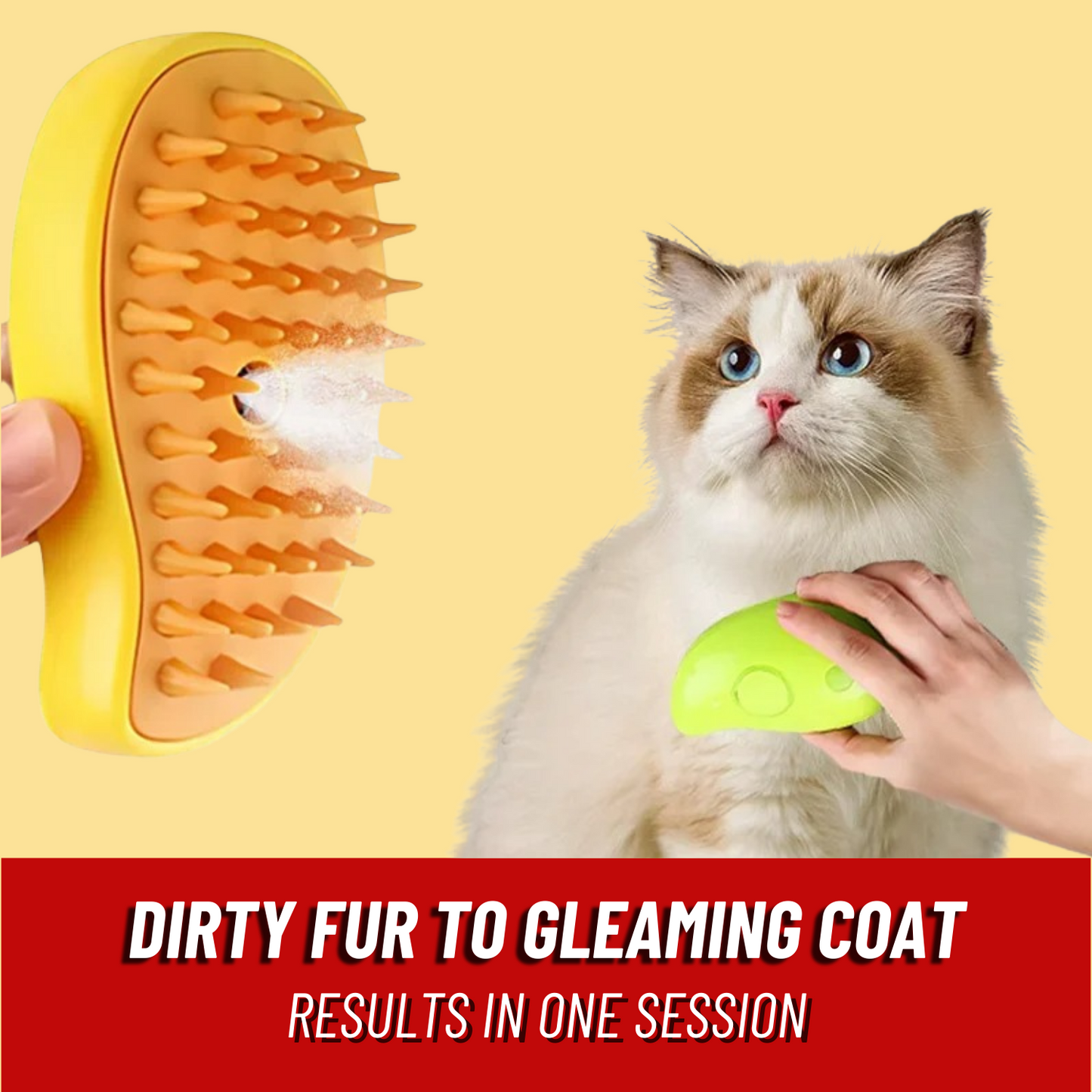 SteamEase™ Pet Grooming Brush